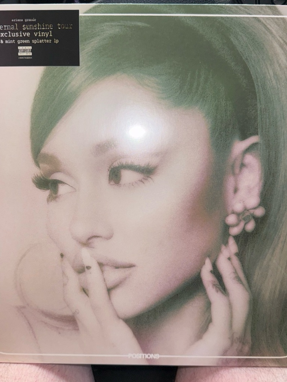 Ariana Grande Positions Tour Exclusive Vinyl (Pink and Mint Green Splatter) LP